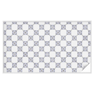 Mleczna naklejka na okno Geometryczne kafelki