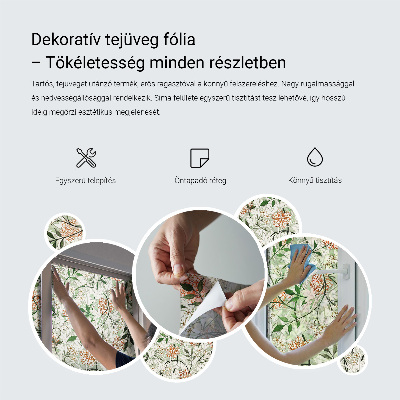 Mleczna naklejka na okno Geometryczne kafelki