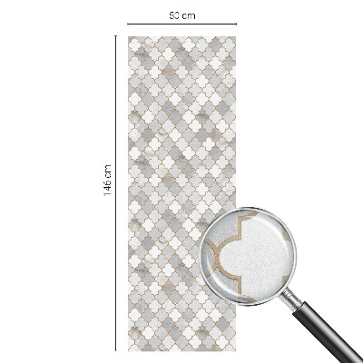 Mleczna naklejka na okno Geometryczna mozaika