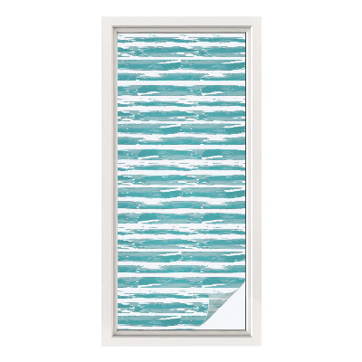 Mleczna naklejka na okno Zielone pasy