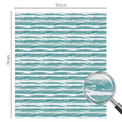 Mleczna naklejka na okno Zielone pasy