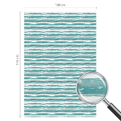 Mleczna naklejka na okno Zielone pasy