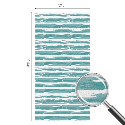 Mleczna naklejka na okno Zielone pasy