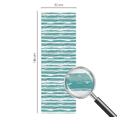 Mleczna naklejka na okno Zielone pasy