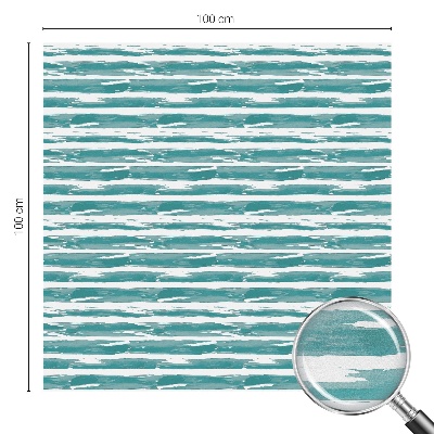 Mleczna naklejka na okno Zielone pasy