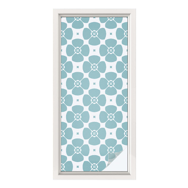 Naklejka na okno dająca prywatność Kwiatowa symetria