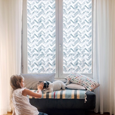 Mleczna naklejka na okno Geometryczny wzór