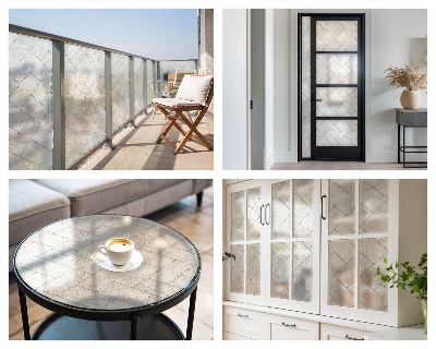 Folia dekoracyjna na okna Jodełkowy motyw