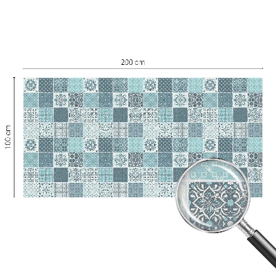 Naklejka na okno mleczna witraż Boho kafelki