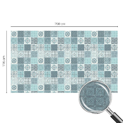 Naklejka na okno mleczna witraż Boho kafelki