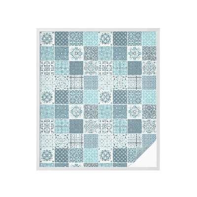 Naklejka na okno mleczna witraż Boho kafelki