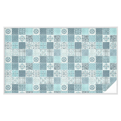 Naklejka na okno mleczna witraż Boho kafelki