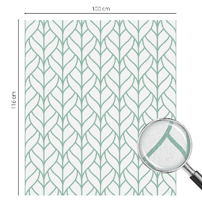 Mleczna naklejka na okno Roślinna symetria