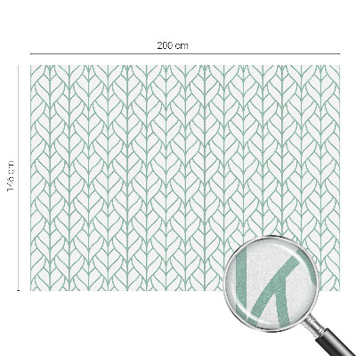 Mleczna naklejka na okno Roślinna symetria