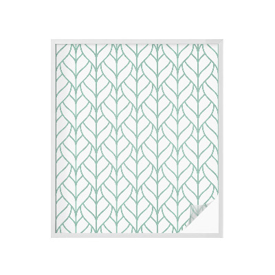 Mleczna naklejka na okno Roślinna symetria