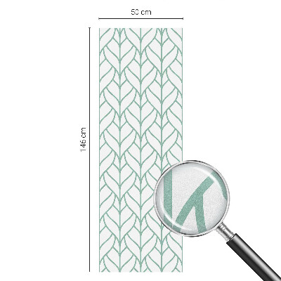 Mleczna naklejka na okno Roślinna symetria