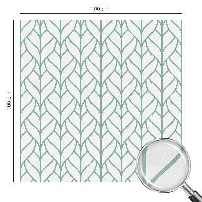 Mleczna naklejka na okno Roślinna symetria