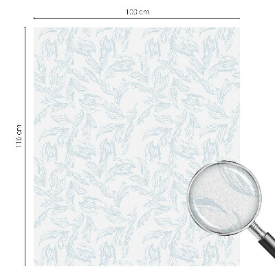 Mleczna naklejka na okno Eteryczne liście