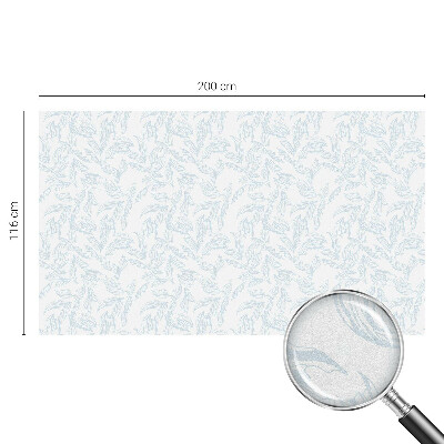 Mleczna naklejka na okno Eteryczne liście