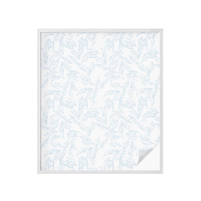 Mleczna naklejka na okno Eteryczne liście