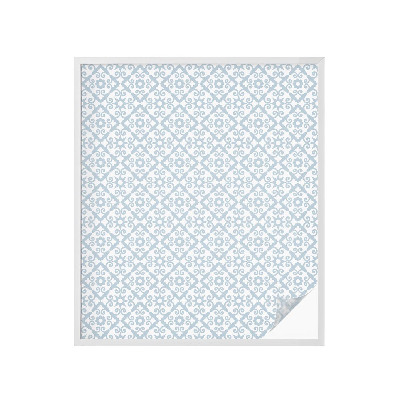 Folia dekoracyjna na okna Błękitne ornamenty