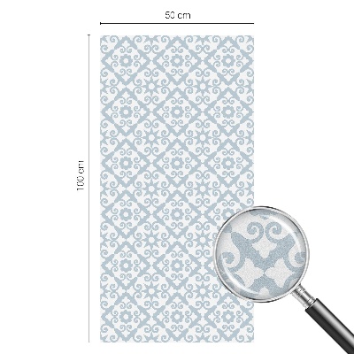 Folia dekoracyjna na okna Błękitne ornamenty