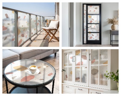 Naklejka na okno dająca prywatność Abstrakcyjne terrazzo