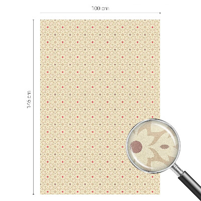 Naklejka na okno mleczna witraż Kwiatowe wzory