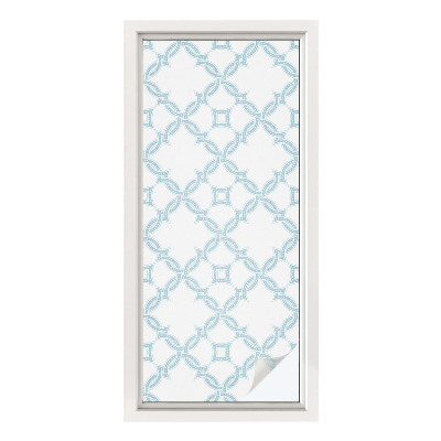 Folia dekoracyjna na okna Geometria niebieska