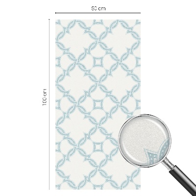 Folia dekoracyjna na okna Geometria niebieska