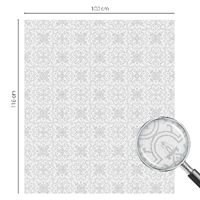 Mleczna naklejka na okno Kwiatowa symetria