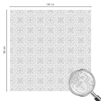 Mleczna naklejka na okno Kwiatowa symetria