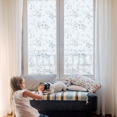 Naklejka na okno dająca prywatność Subtelne kwiaty