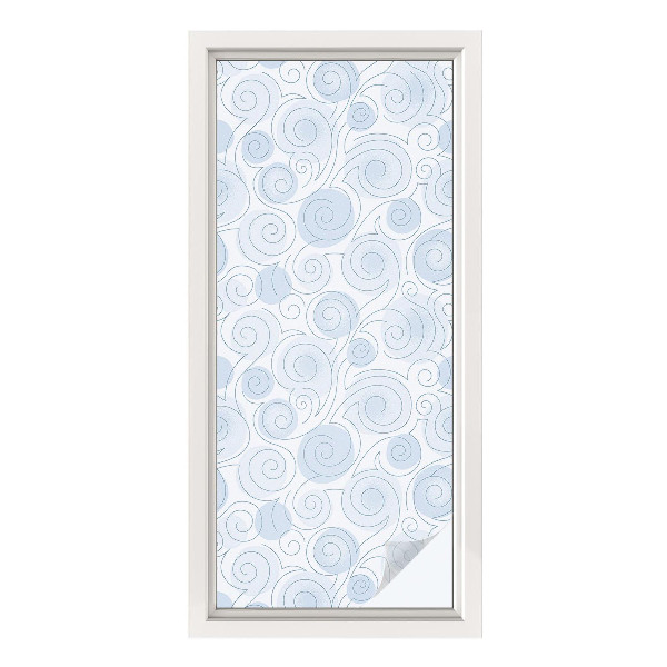 Mleczna naklejka na okno Spiralne wzory