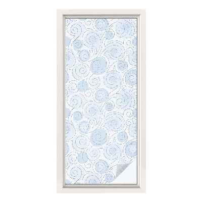 Mleczna naklejka na okno Spiralne wzory