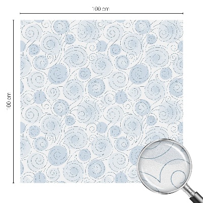 Mleczna naklejka na okno Spiralne wzory