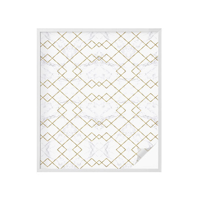 Naklejka na okno mleczna witraż Geometryczne linie