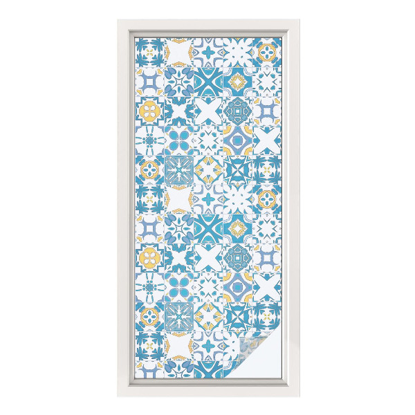 Mleczna naklejka na okno Mozaika wzory