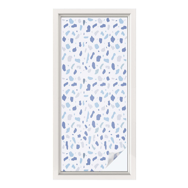 Naklejka na okno dająca prywatność Niebieskie wzory