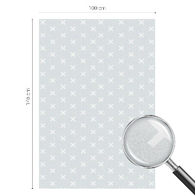 Mleczna naklejka na okno Delikatne krzyżyki