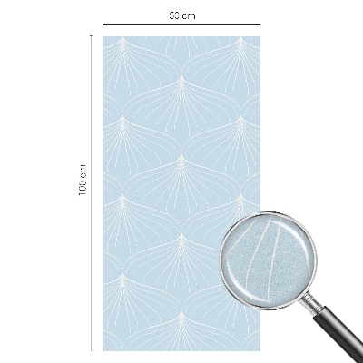 Naklejka na okno mleczna witraż Harmonijne wachlarze