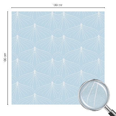 Naklejka na okno mleczna witraż Harmonijne wachlarze