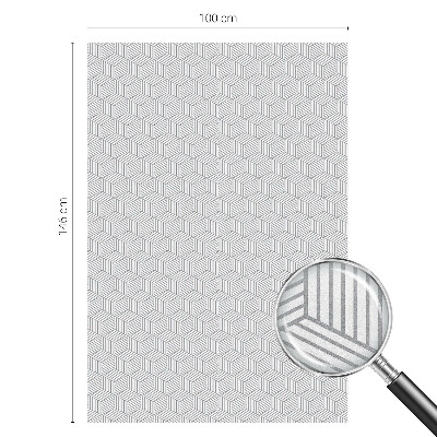 Mleczna naklejka na okno Sześciokątne bryły