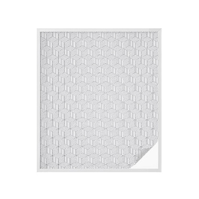 Mleczna naklejka na okno Sześciokątne bryły