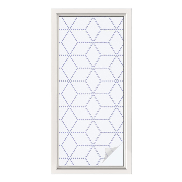 Naklejka na okno mleczna witraż Fioletowe romby