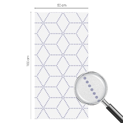 Naklejka na okno mleczna witraż Fioletowe romby