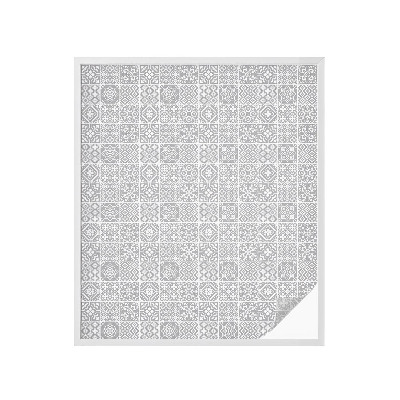 Mleczna naklejka na okno Geometryczna elegancja