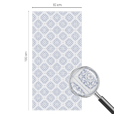 Naklejka na okno mleczna witraż Delikatne rozety