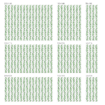Naklejka na okno dająca prywatność Zielone girlandy