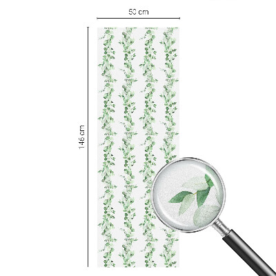 Naklejka na okno dająca prywatność Zielone girlandy